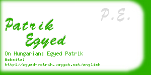 patrik egyed business card